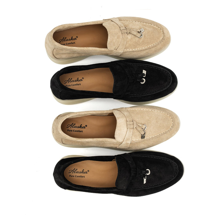 Torino Suede Loafers - Black