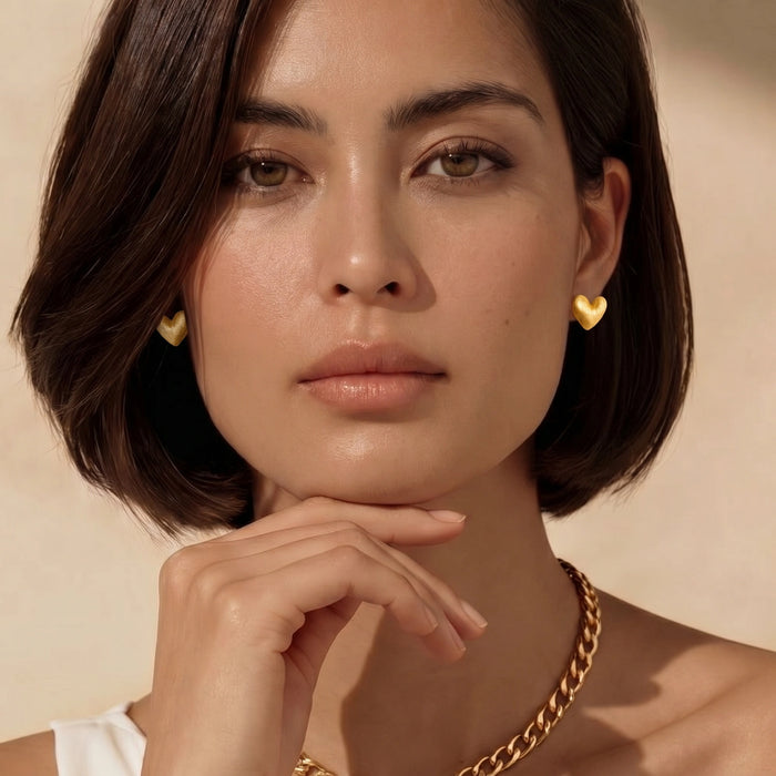 Agapi Heart Studs