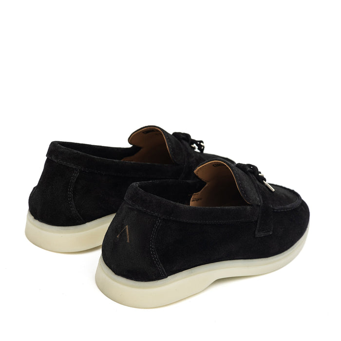 Torino Suede Loafers - Black