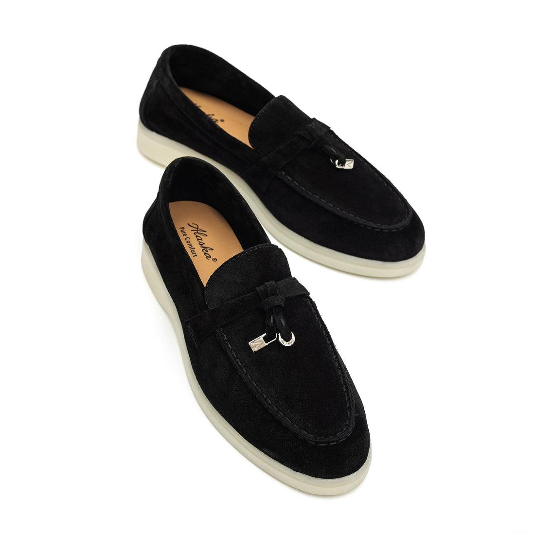 Torino Suede Loafers - Black