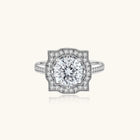 Vintage Crown Moissanite Ring