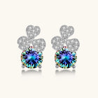 Lucky Clover Moissanite Studs