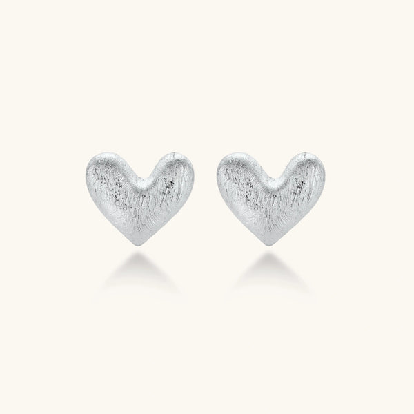 Lyra Heart Silver Studs
