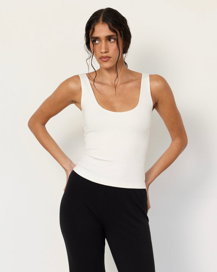 Inez Tank Top - White