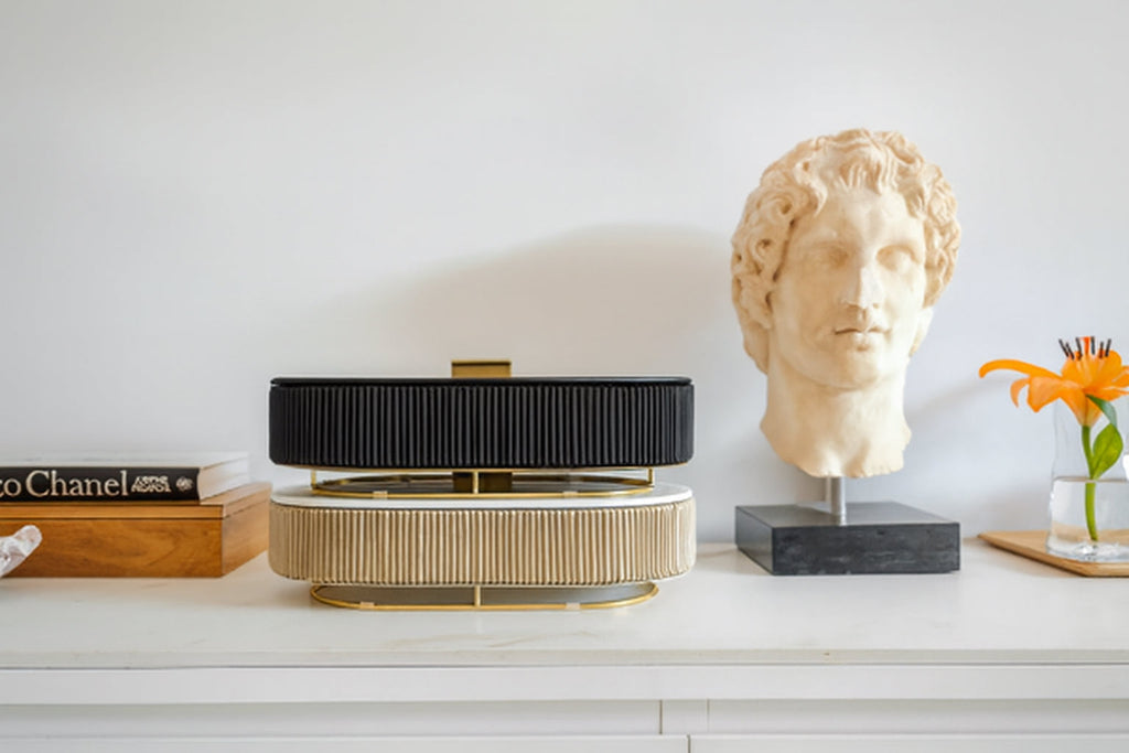 Ava Mirror Jewelry Box - Noir